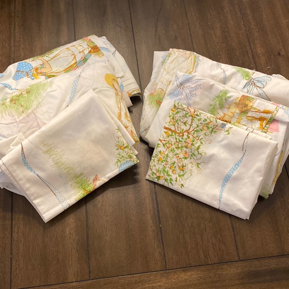 Vintage JCPenny Holly Hobby twin sheet set